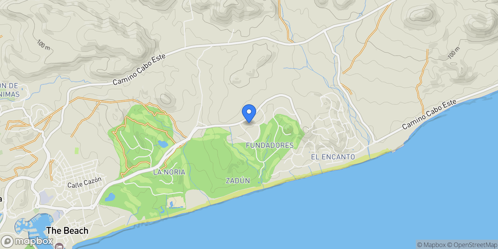 Map showing 218 Padre Piccolo, San José del Cabo, Baja California Sur, Mexico.