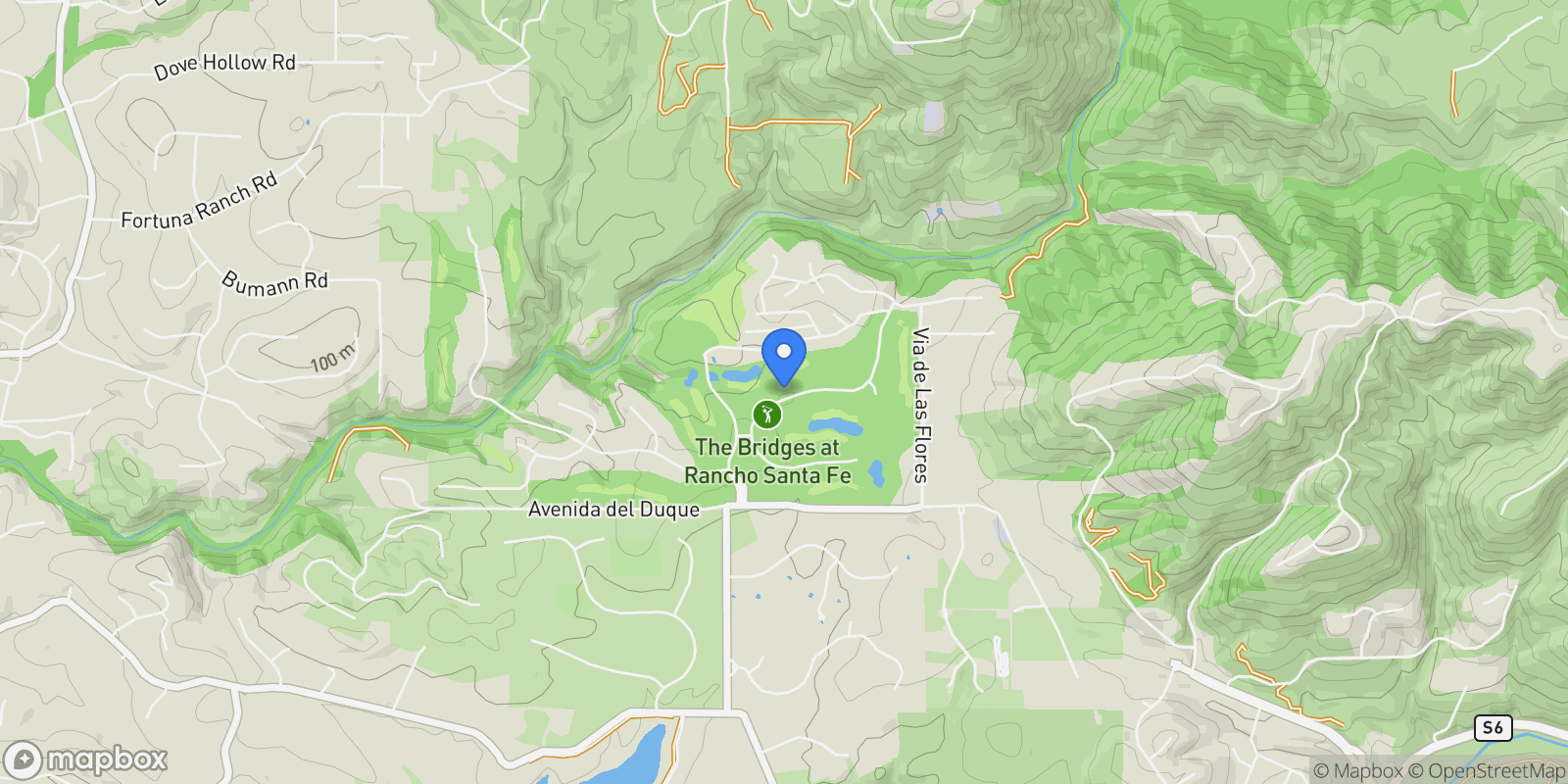 Map showing 18446 Calle La Serra, Rancho Santa Fe, California, United States.
