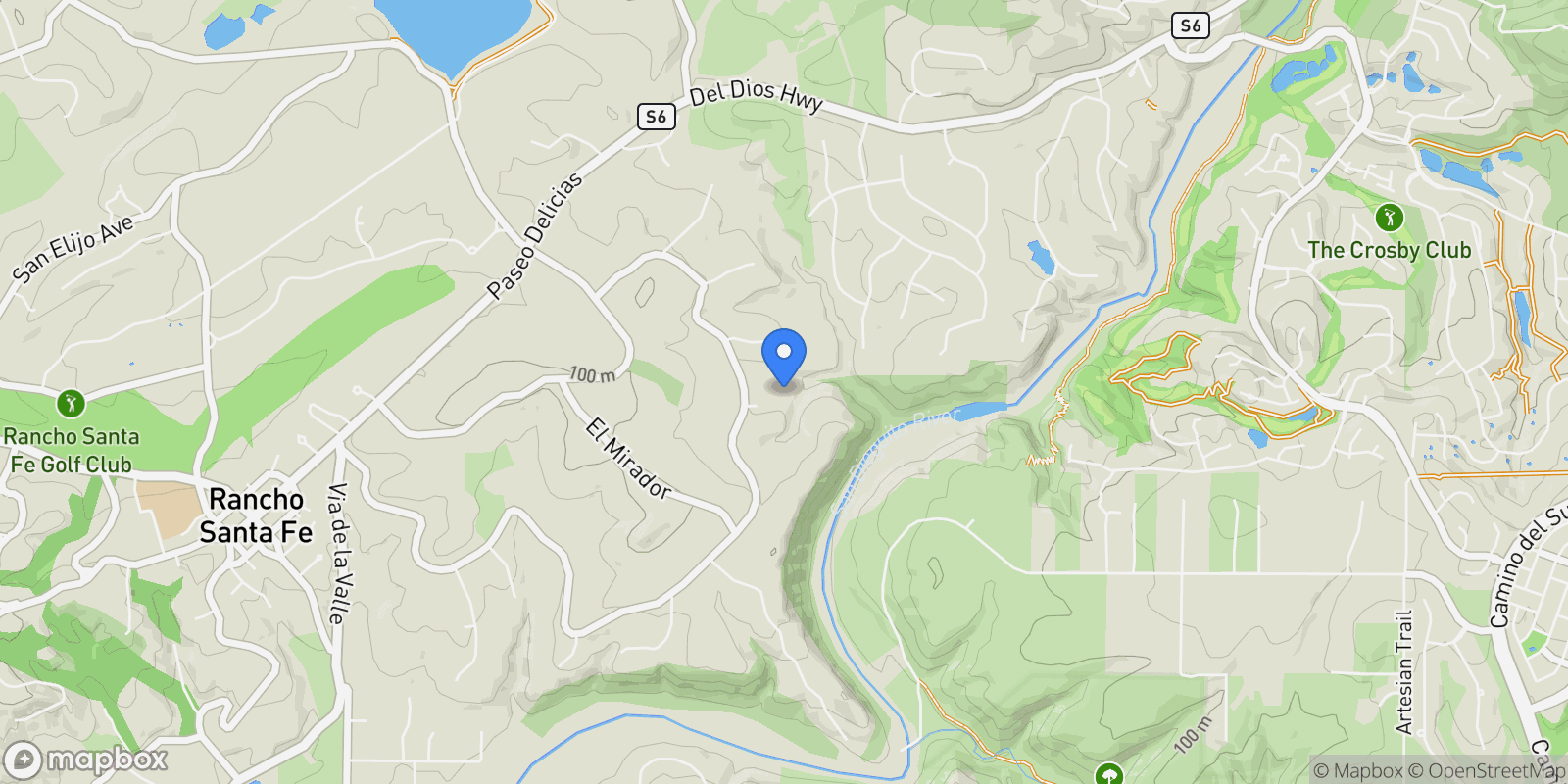 Map showing 7098 Via Monalex, Rancho Santa Fe, California, United States.