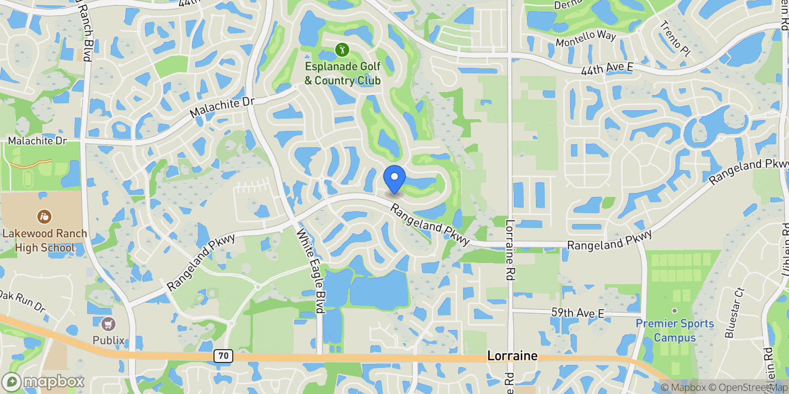 Map showing 13514 MESSINA LOOP 102, Bradenton, Florida, United States.