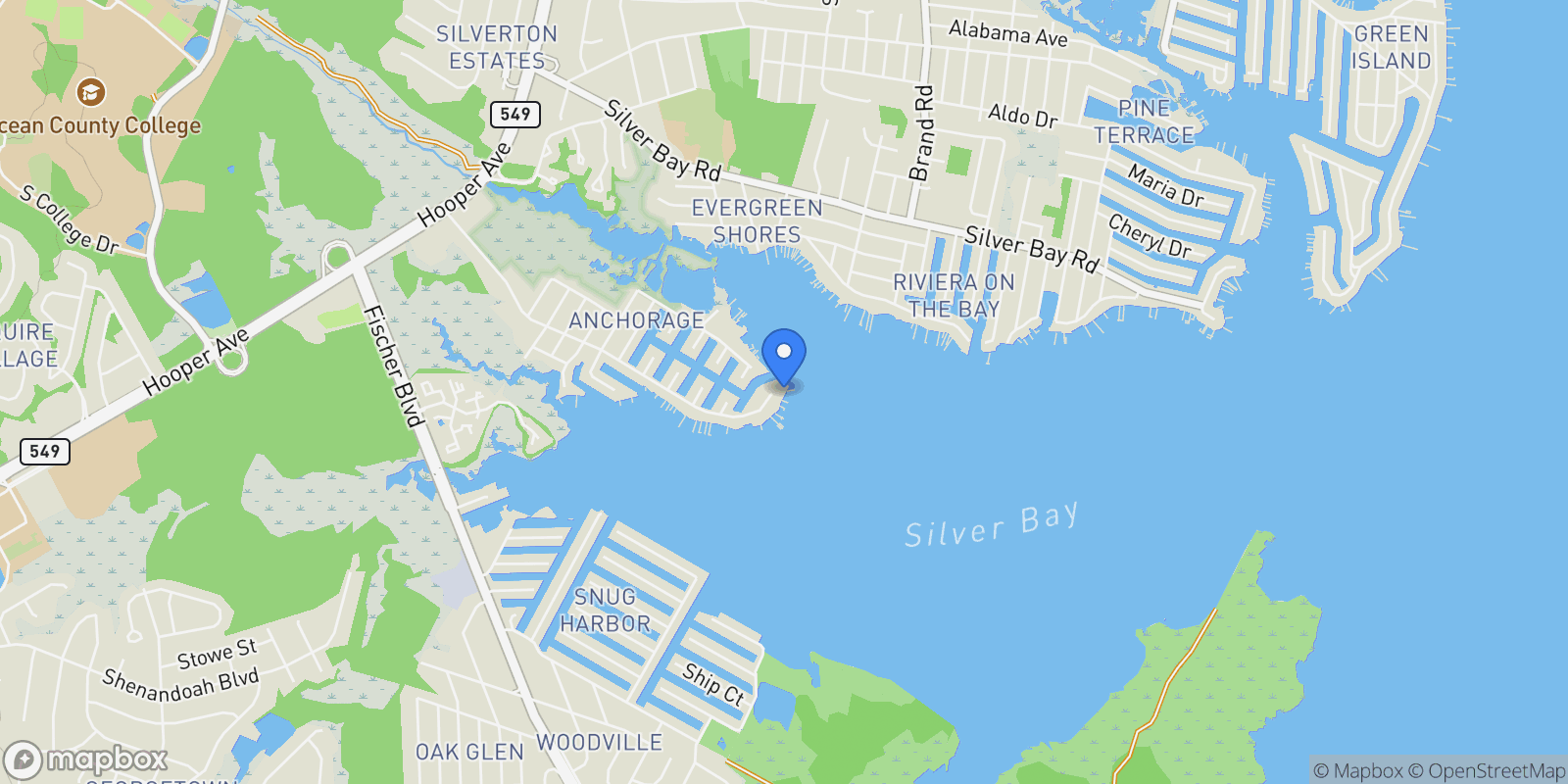 Map showing 1850 Ensign Court, Toms River, NJ 08753, Toms River, New Jersey, United States.