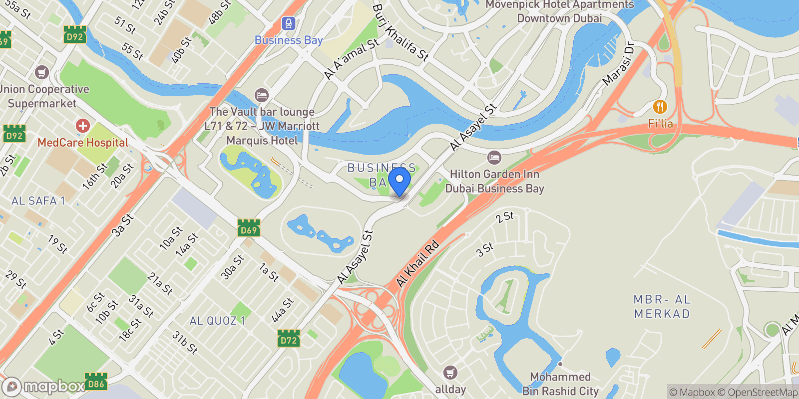 Map showing 57H9+2X - Dubai - United Arab Emirates, Dubai, Dubai, United Arab Emirates.
