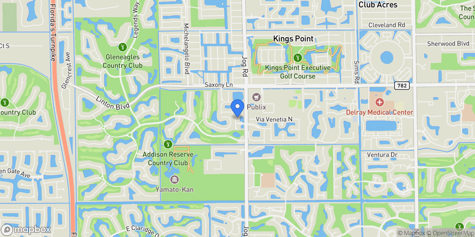 Map showing 16291 Bristol Pointe Dr, Delray Beach, FL 33446, Delray Beach, Florida, United States.