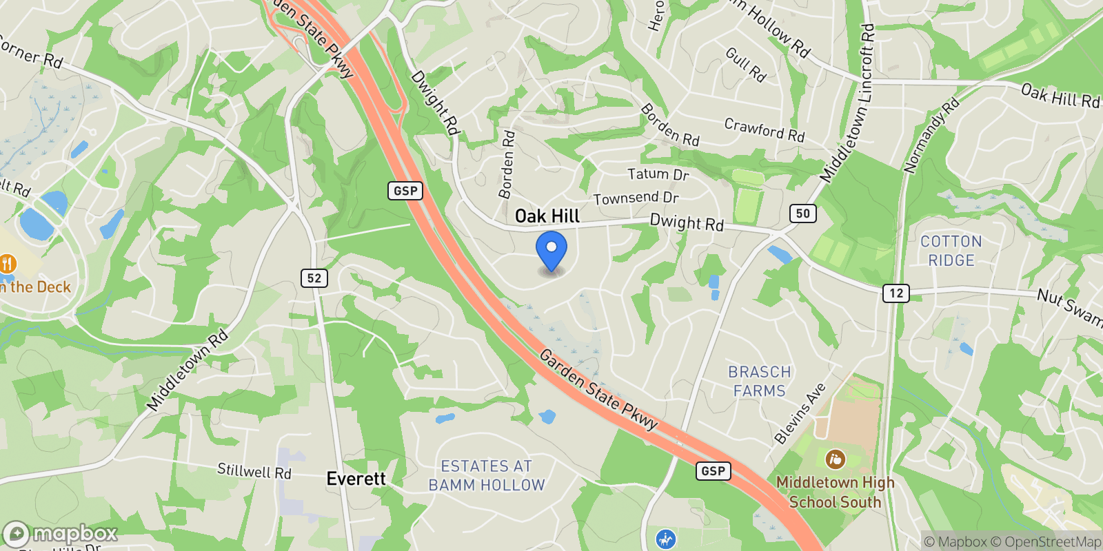 Map showing 66 Ballantine Rd, Middletown, NJ 07748, North Middletown, New Jersey, United States.