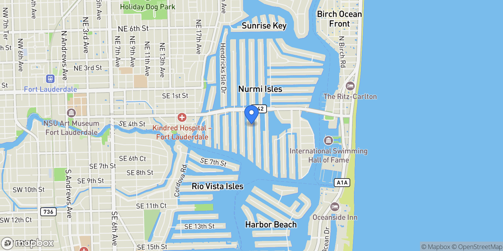Map showing 408  Coral Way, Fort Lauderdale, FL 33301, Fort Lauderdale, Florida, United States.
