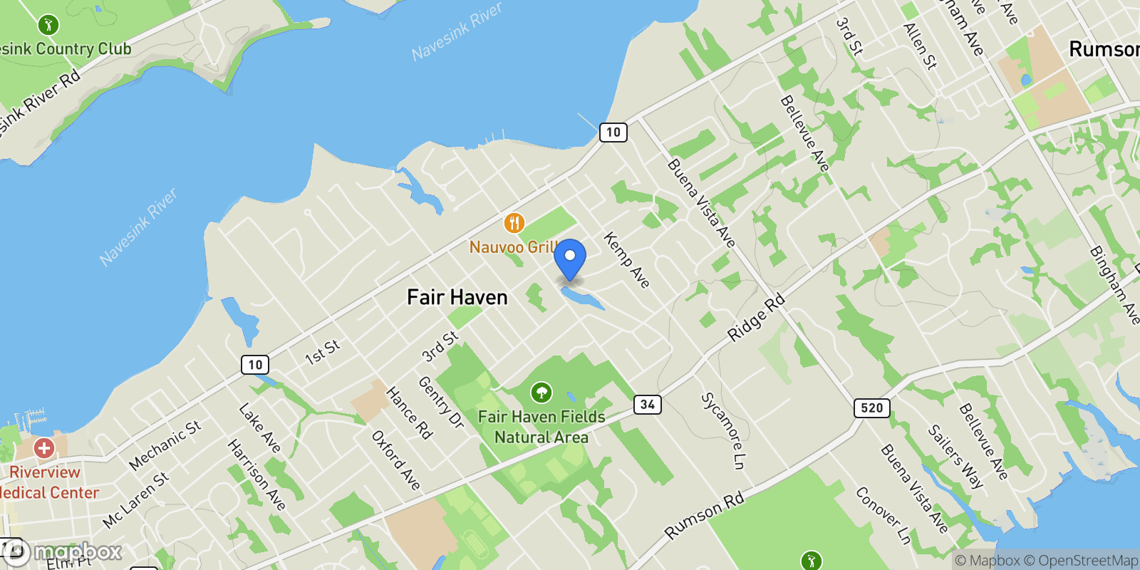Map showing 7 Buttonwood Drive, Fair Haven, NJ 07704, Fair Haven, New Jersey, United States.