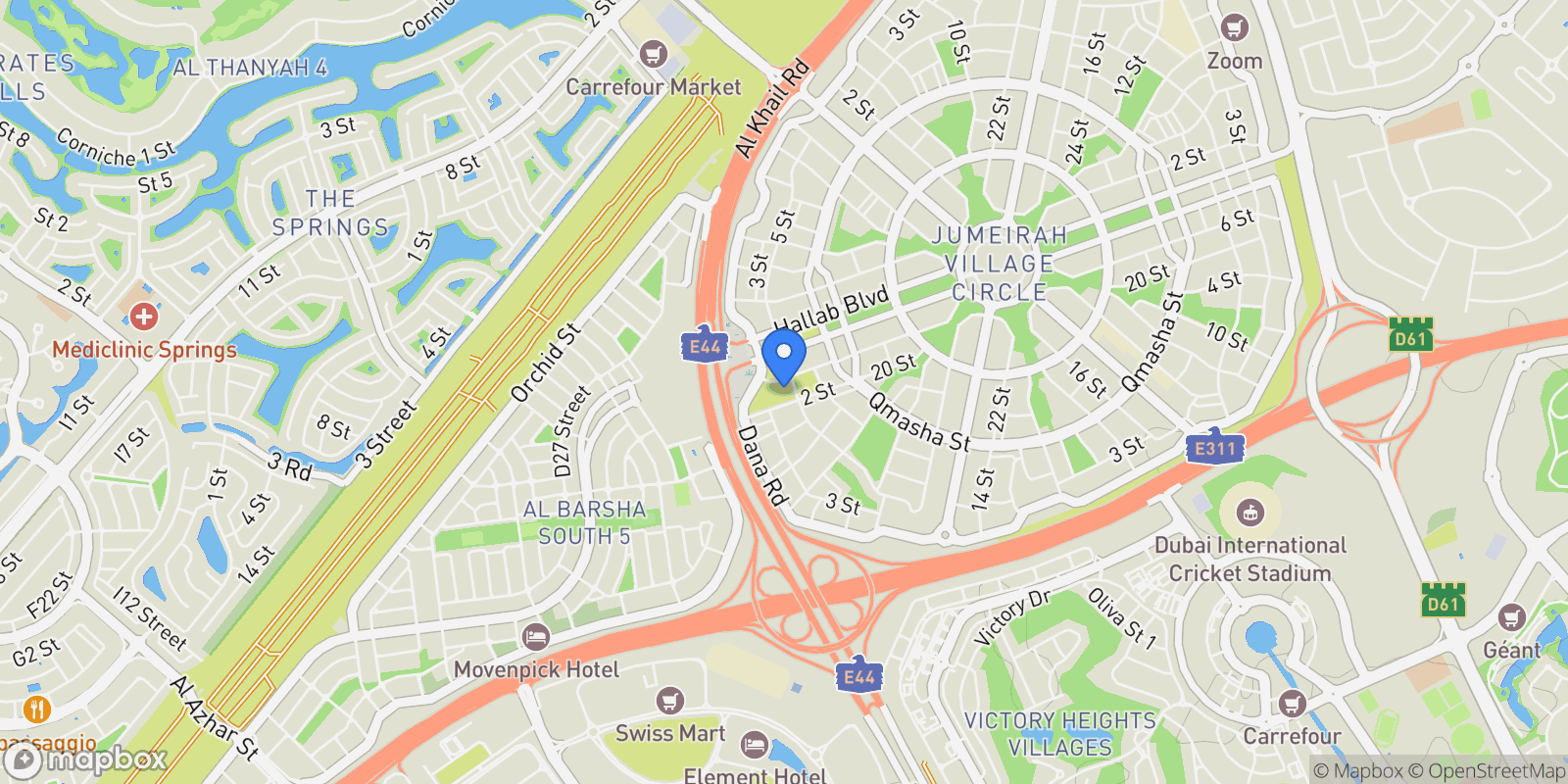 Map showing 352X+JC4 - Dubai - United Arab Emirates, Dubai, Dubai, United Arab Emirates.