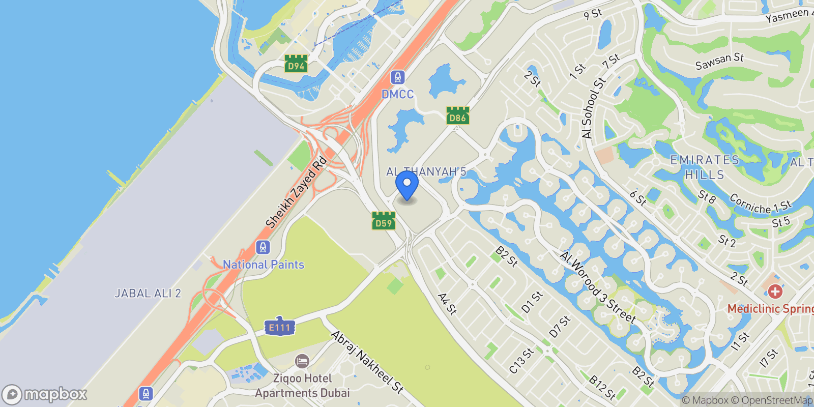Map showing 346Q+8M7 - Dubai - United Arab Emirates, Dubai, Dubai, United Arab Emirates.