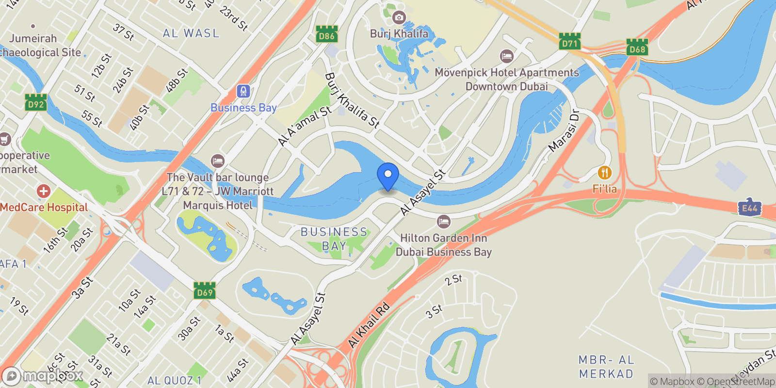 Map showing 57MF+67 - Dubai - United Arab Emirates, Dubai, Dubai, United Arab Emirates.