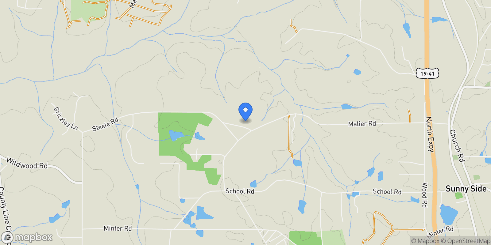 Map showing 2987 Steele Road, Griffin, GA 30223, Griffin, Georgia, United States.