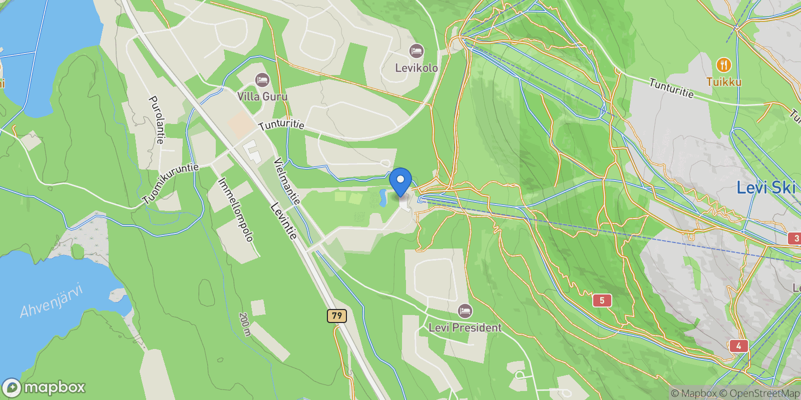 Map showing Gondolitie 4, 99130 Kittilä, Finland, Kittilä, Lapland, Finland.