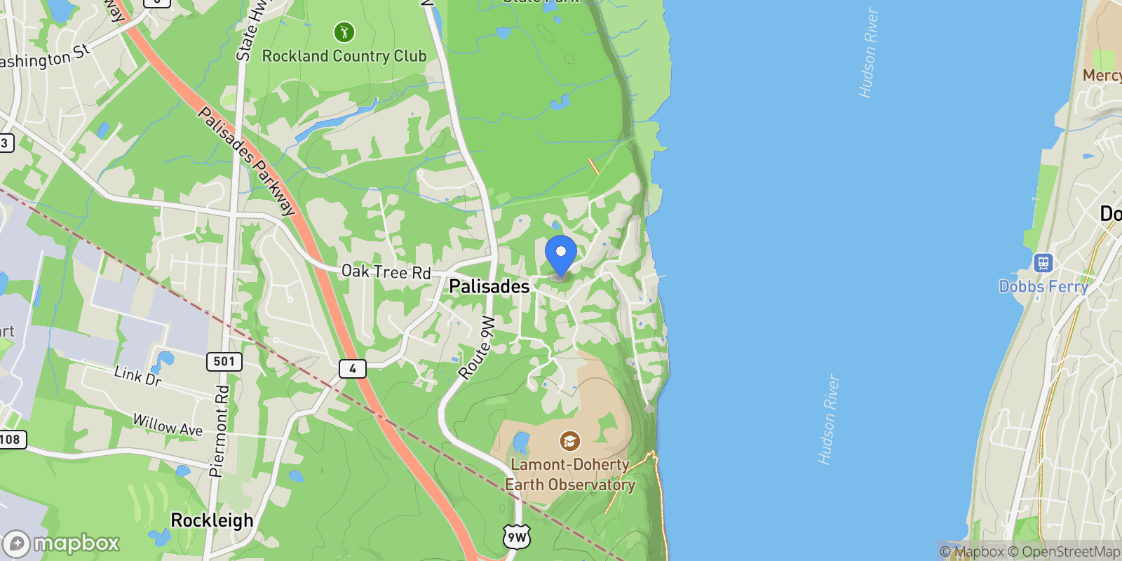 Map showing 21 Woods Road, Palisades, NY 10964, Palisades, New York, United States.