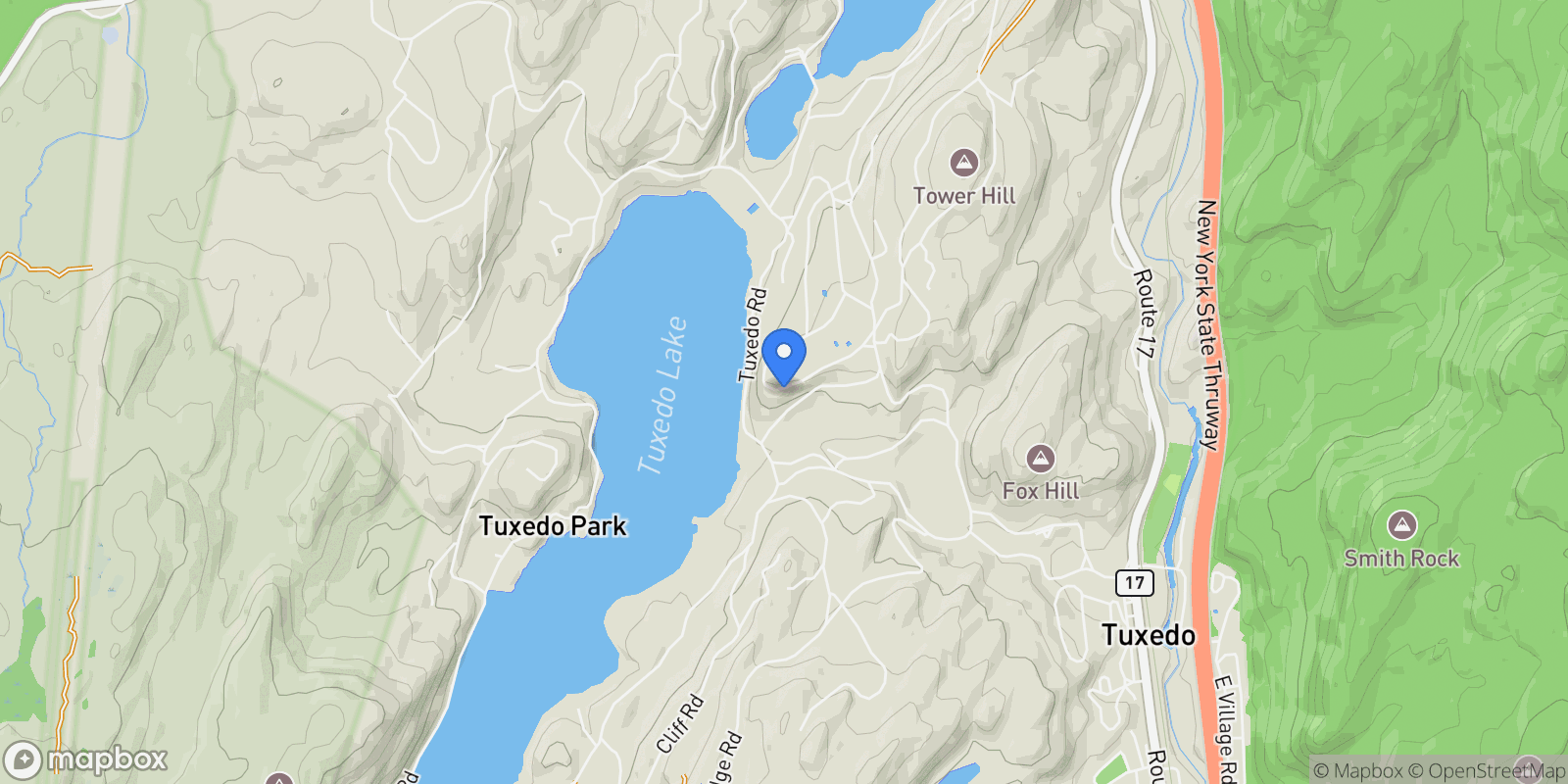 Map showing 74 Tower Hill Loop E., Tuxedo Park, NY 10987, Tuxedo Park, New York, United States.