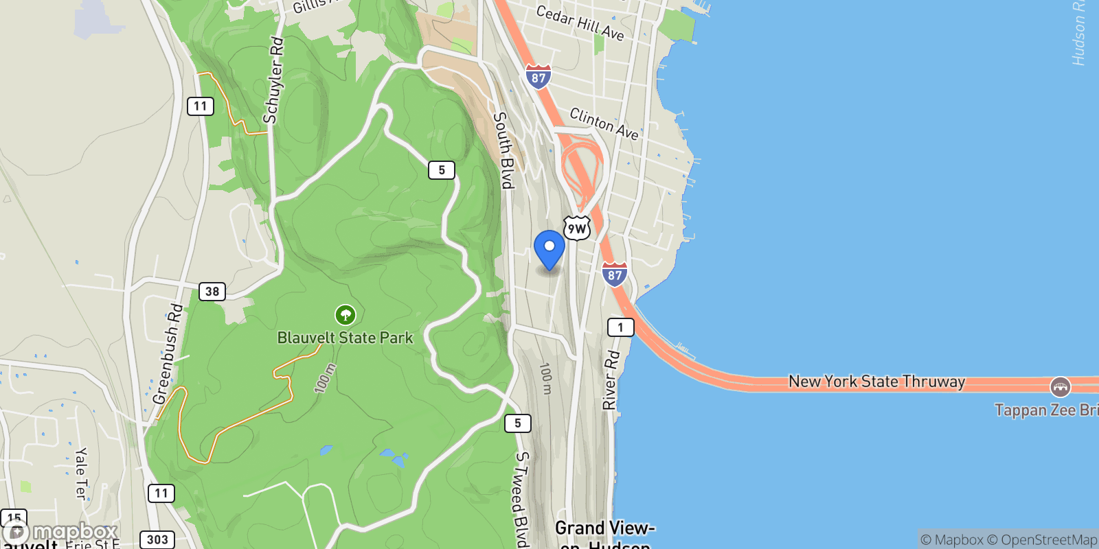 Map showing 19 Shadyside Avenue, Upper Grandview, NY 10960, Nyack, New York, United States.