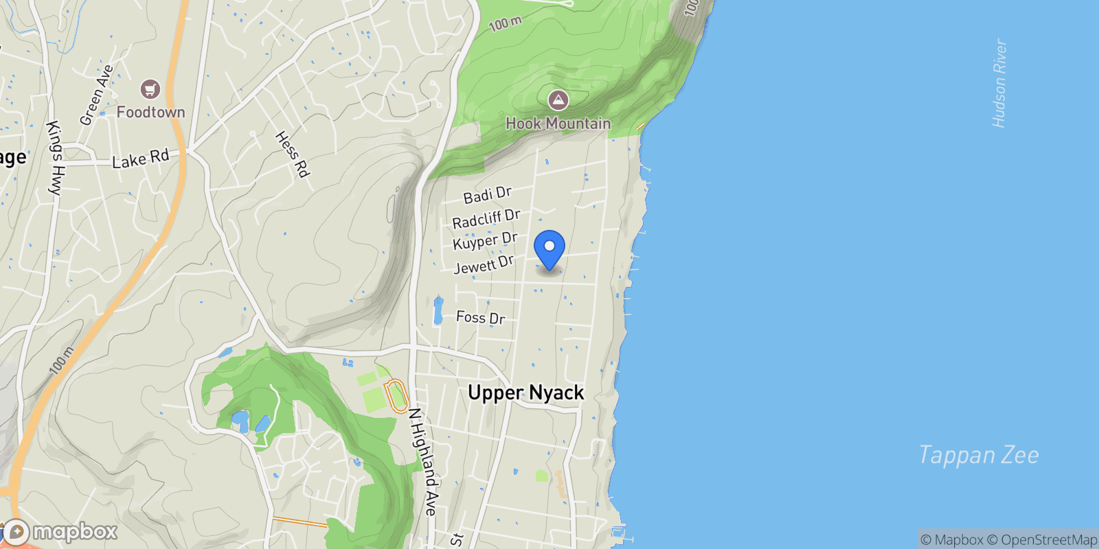 Map showing 112 Lexow Ave, Nyack, NY 10960, Nyack, New York, United States.