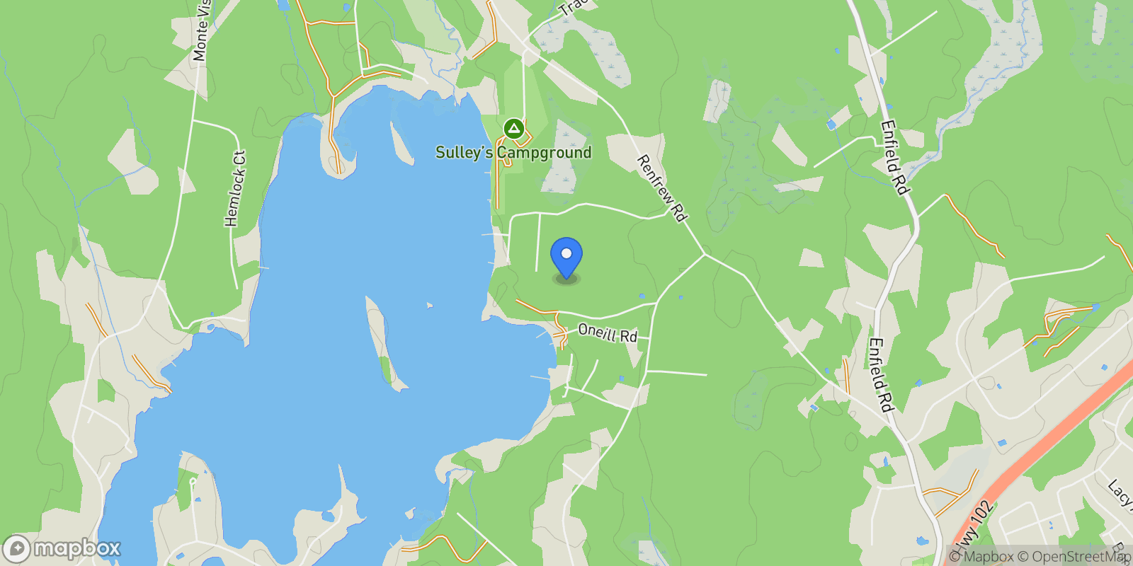Map showing 809 Horne Settlement Road, Enfield, Nova Scotia, Canada.