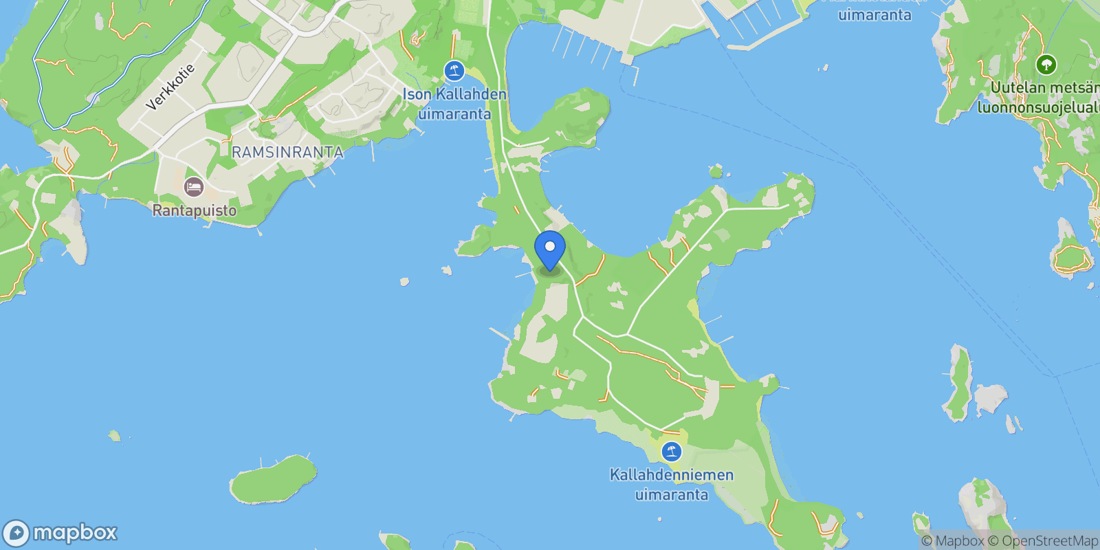 Map showing Kallvikinniementie 33, 00980 Helsinki, Finland, Helsinki, Uusimaa, Finland.