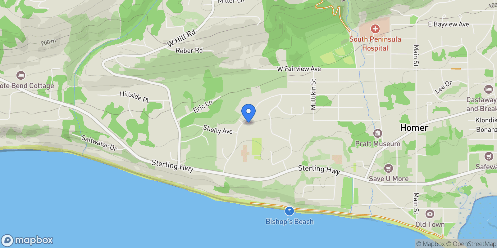 Map showing 925 Soundview Avenue, Homer, AK 99603, Homer, Alaska, United States.
