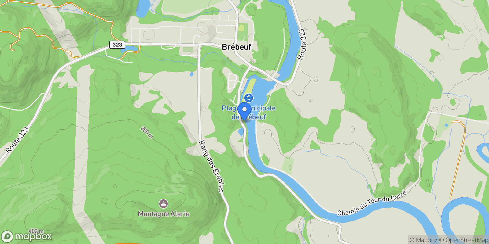 Map showing 95 Ch. de la Rouge, Brébeuf, QC J0T1B0, Brébeuf, Quebec, Canada.