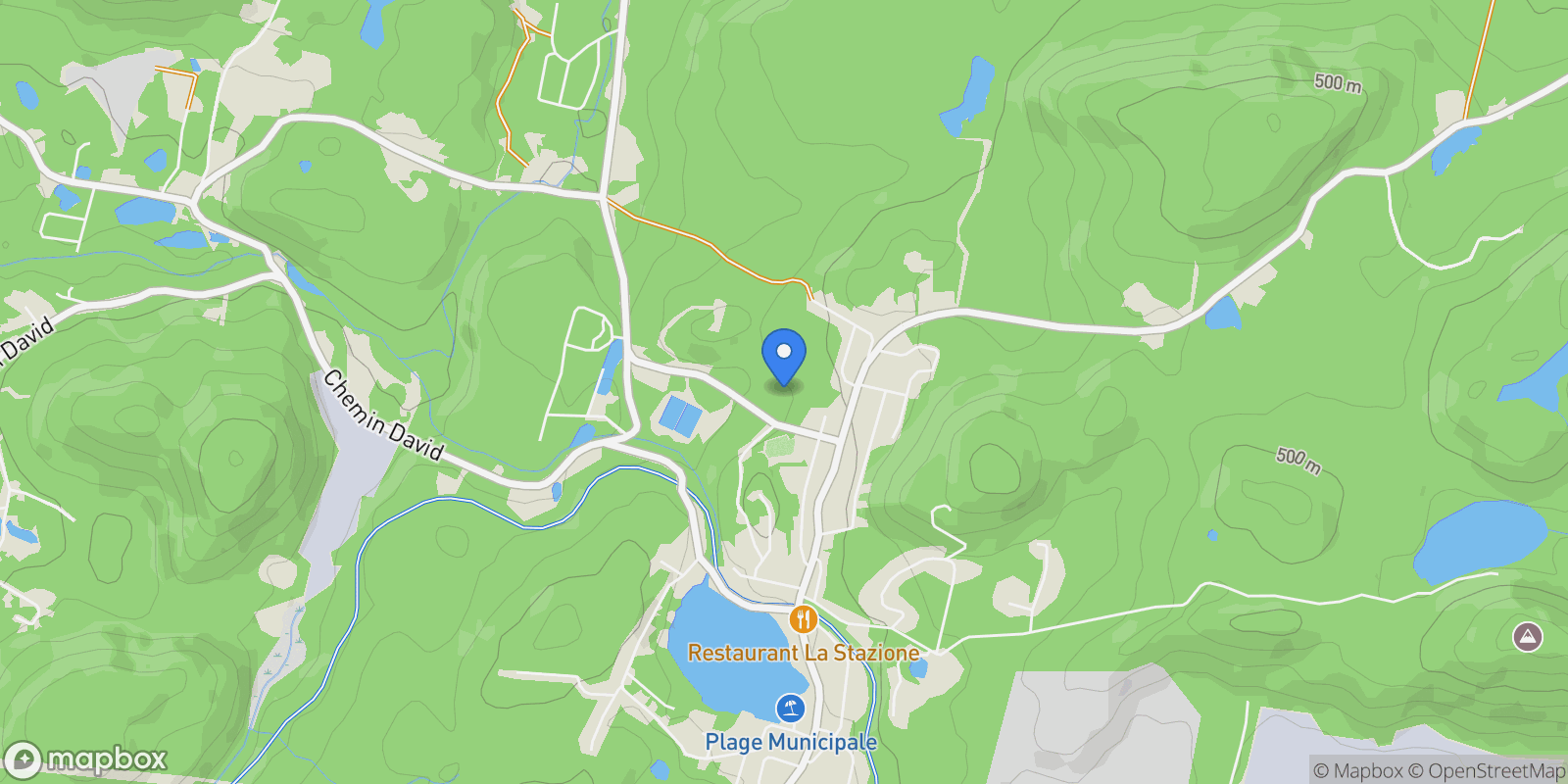 Map showing 48 Ch. du Lac-Supérieur, Mont-Blanc, QC J0T2G0, Saint-Faustin-Lac-Carré, Quebec, Canada.