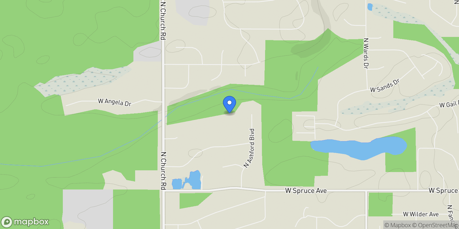 Map showing 2219 W Ridgewood Drive, Wasilla, AK 99654, Wasilla, Alaska, United States.