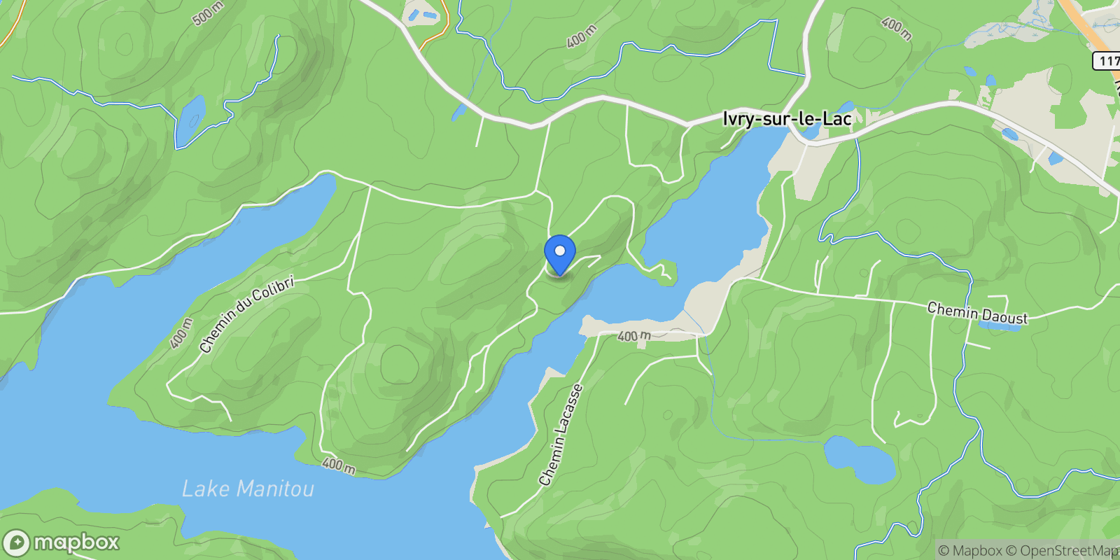 Map showing 230 Ch. des Perdrix, Ivry-sur-le-Lac, QC J8C2Z8, Ivry-sur-le-Lac, Quebec, Canada.