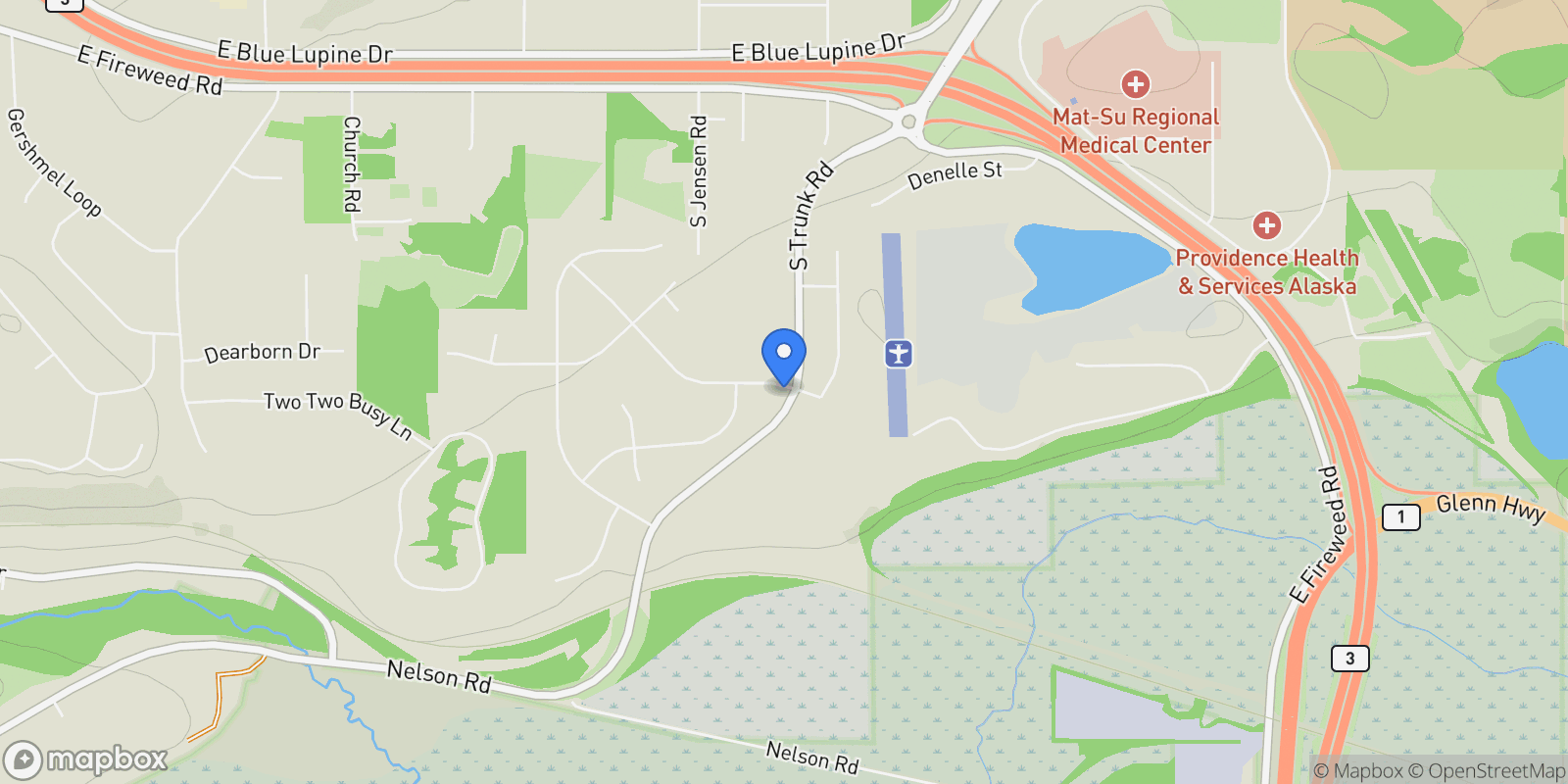 Map showing 2652 Sarah Lynn View Circle, Palmer, AK 99645, Palmer, Alaska, United States.