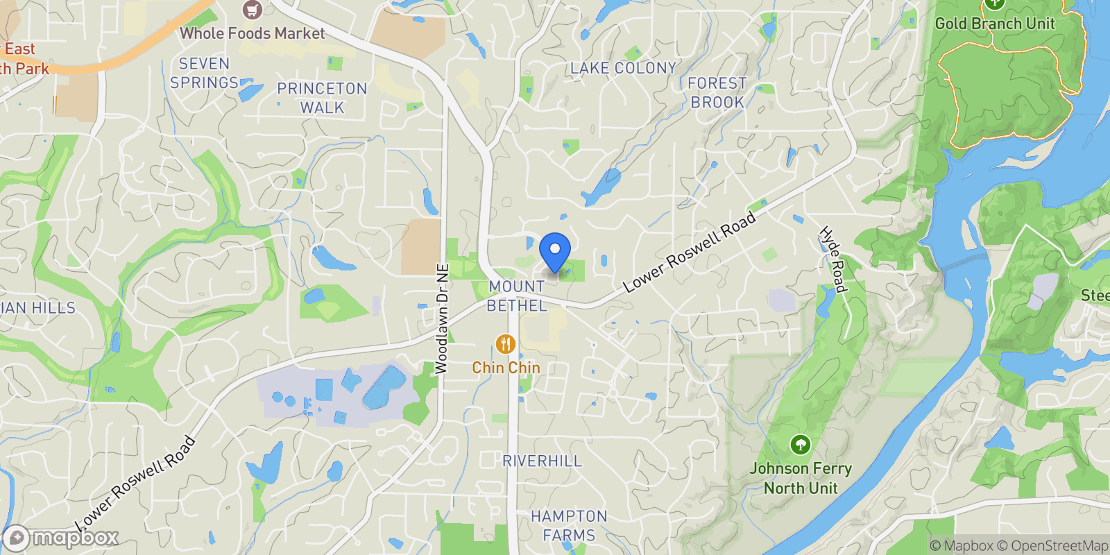 Map showing 767 Hadley Lane NE , Marietta, GA 30068-5529, Marietta, Georgia, United States.