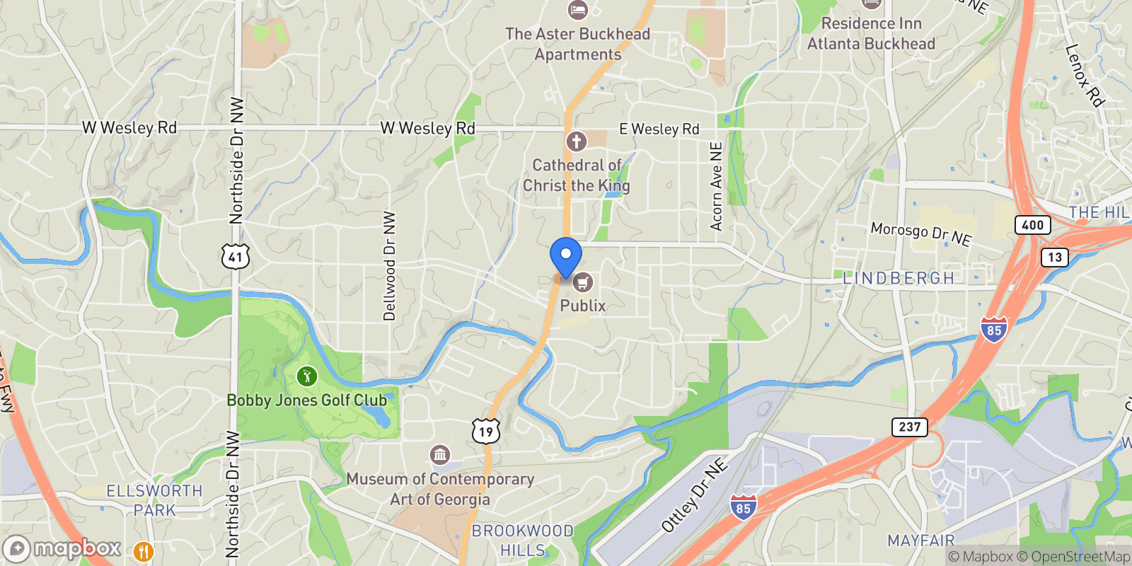 Map showing 2425 Peachtree Road NE No. 505, Atlanta, GA 30305, Atlanta, Georgia, United States.