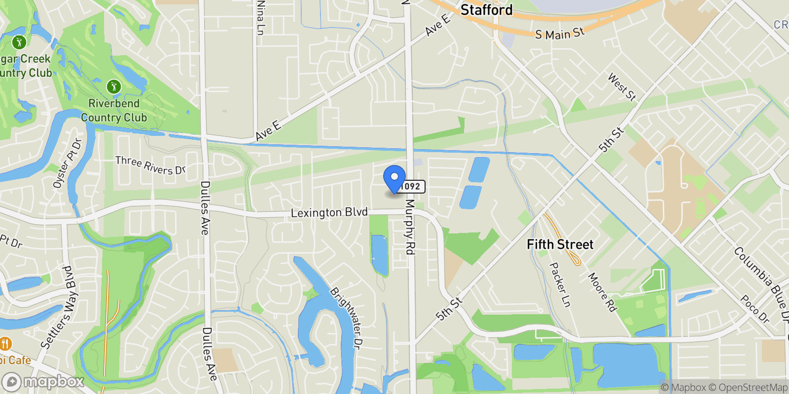 Map showing 3900 Lexington Boulevard, Missouri City, Texas, United States.