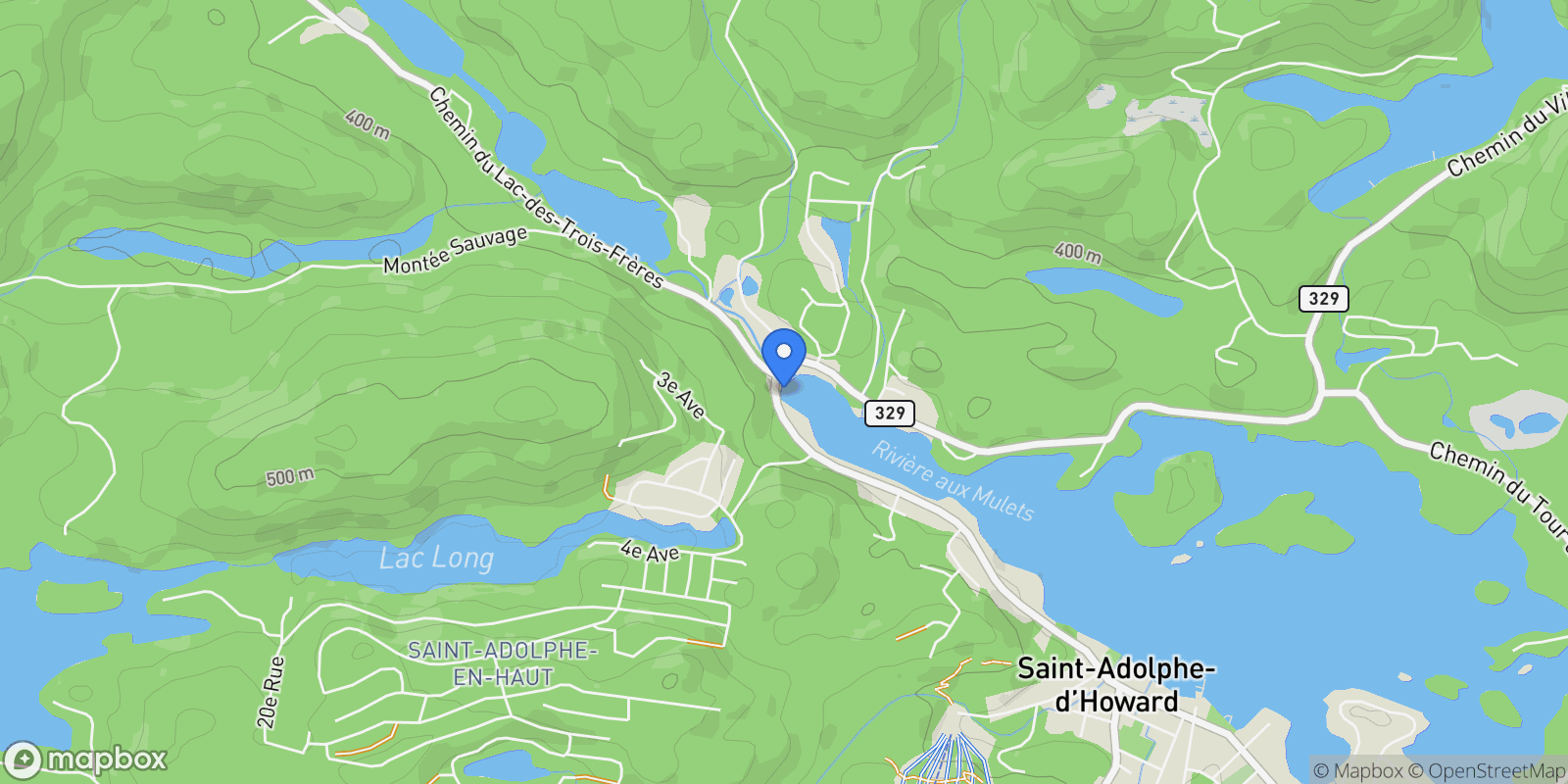 Map showing 2452-2456 Ch. du Village, Saint-Adolphe-d'Howard, QC J0T2B0, Saint-Adolphe-d'Howard, Quebec, Canada.