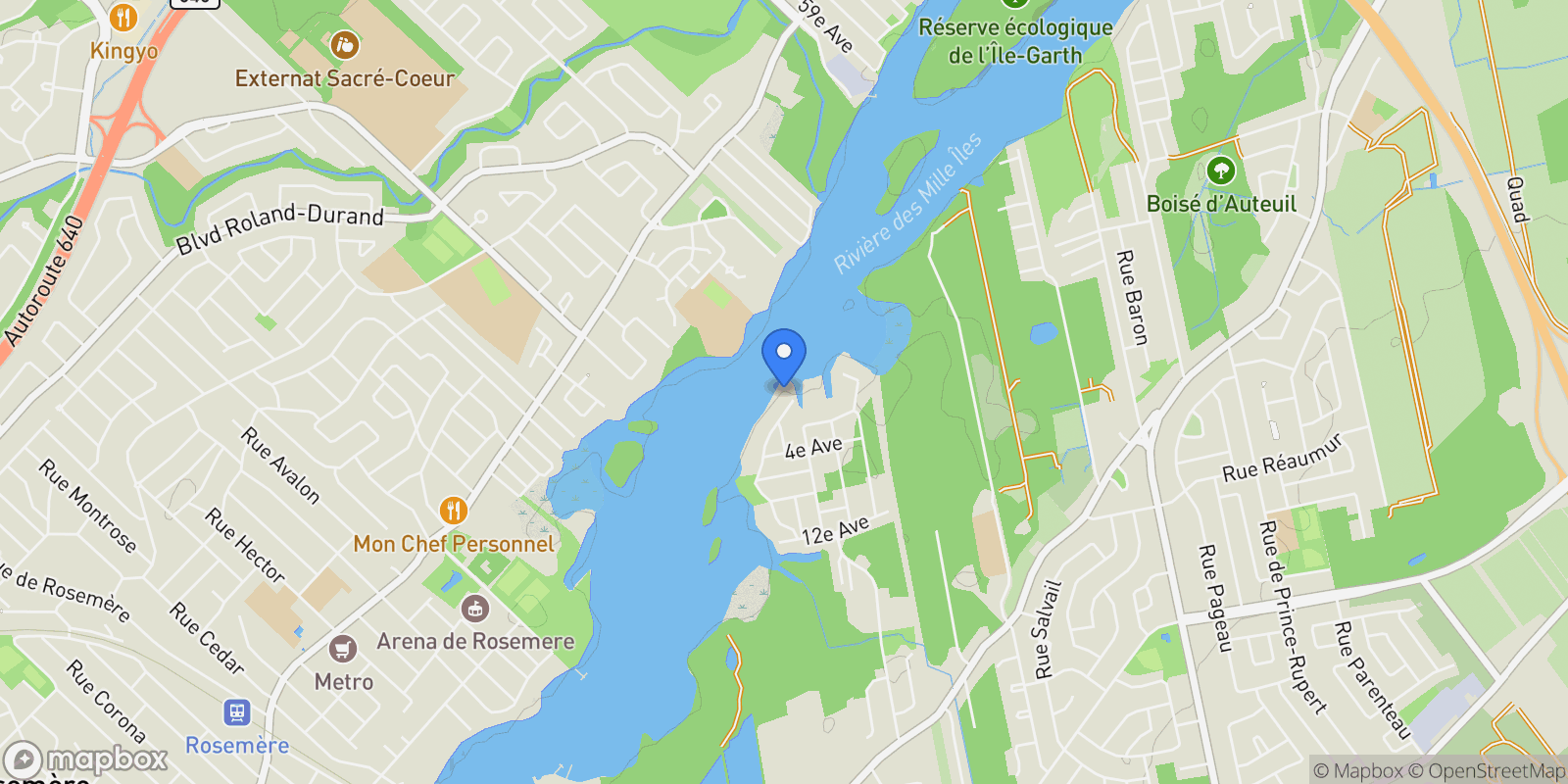 Map showing 5 1re Avenue, Auteuil, QC H7H2G9, Laval, Quebec, Canada.