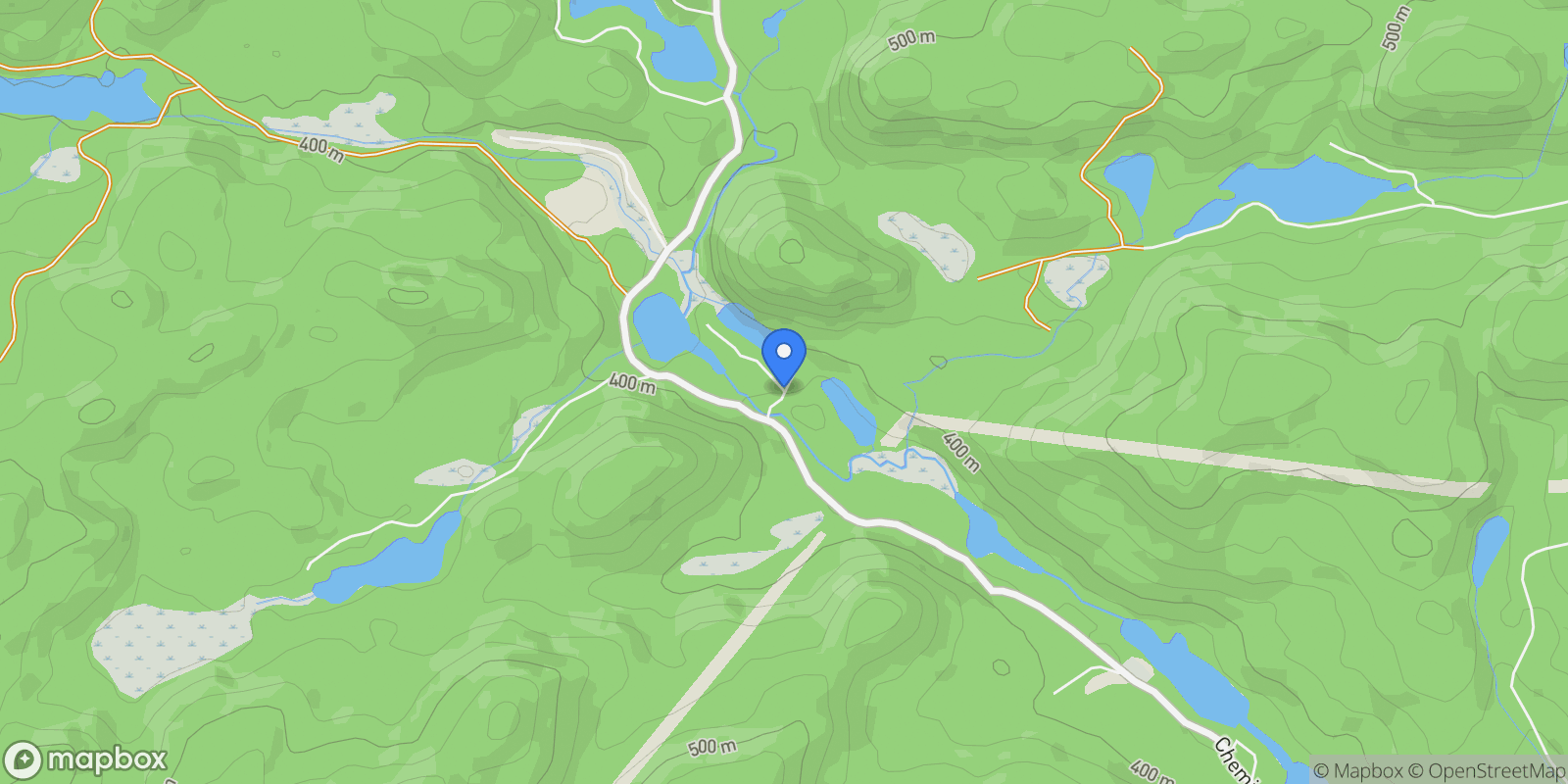 Map showing 10 Ch. des Berges, Saint-Adolphe-d'Howard, QC J0T2N0, Saint-Adolphe-d'Howard, Quebec, Canada.
