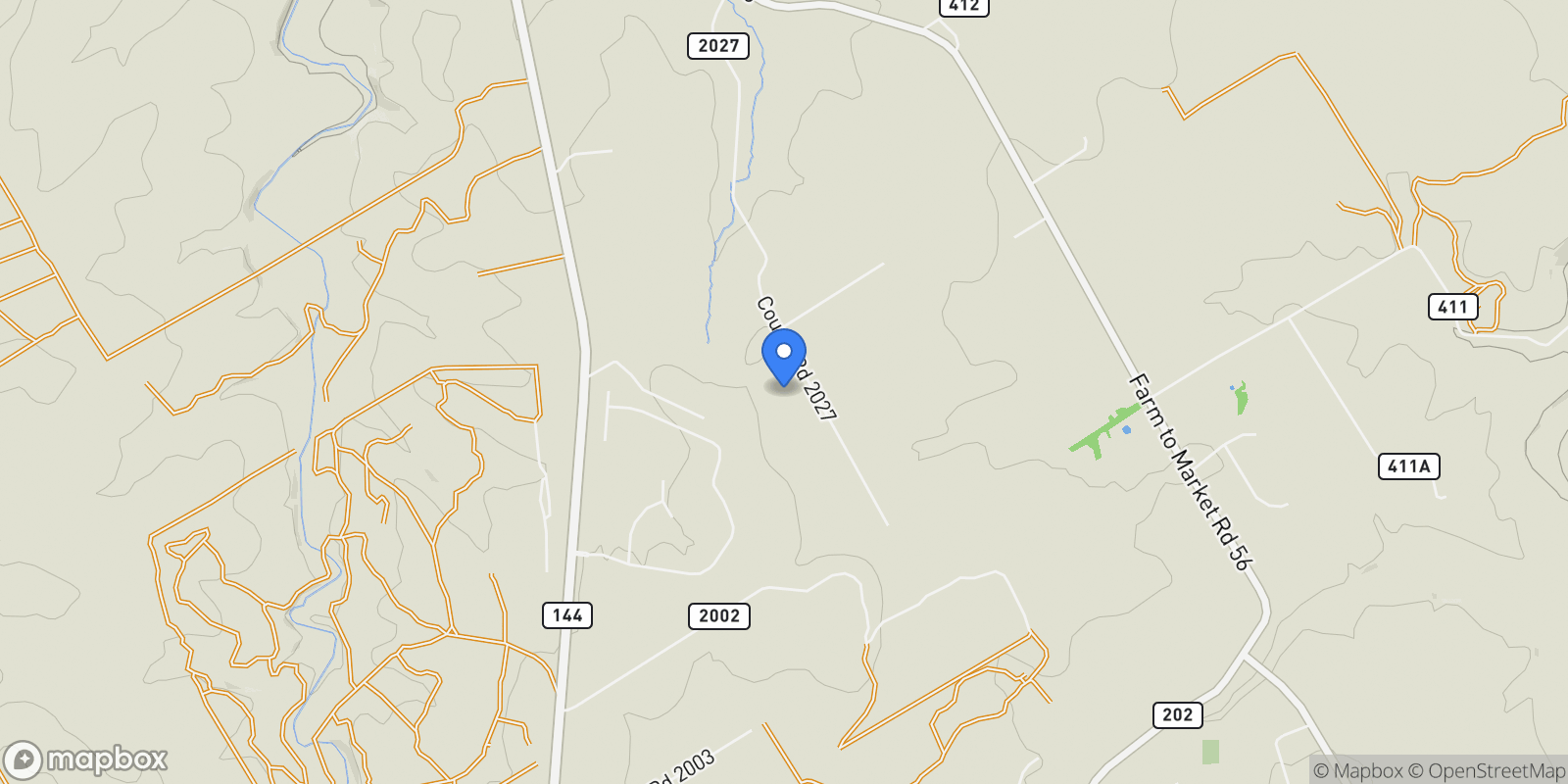 Map showing 2060 County Road 2027, Glen Rose, Texas, United States.