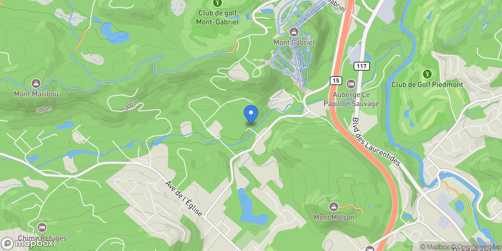 Map showing 259 Ch. Nelles, Saint-Sauveur, Quebec, QC J0R1R7, Saint-Sauveur, Quebec, Canada.