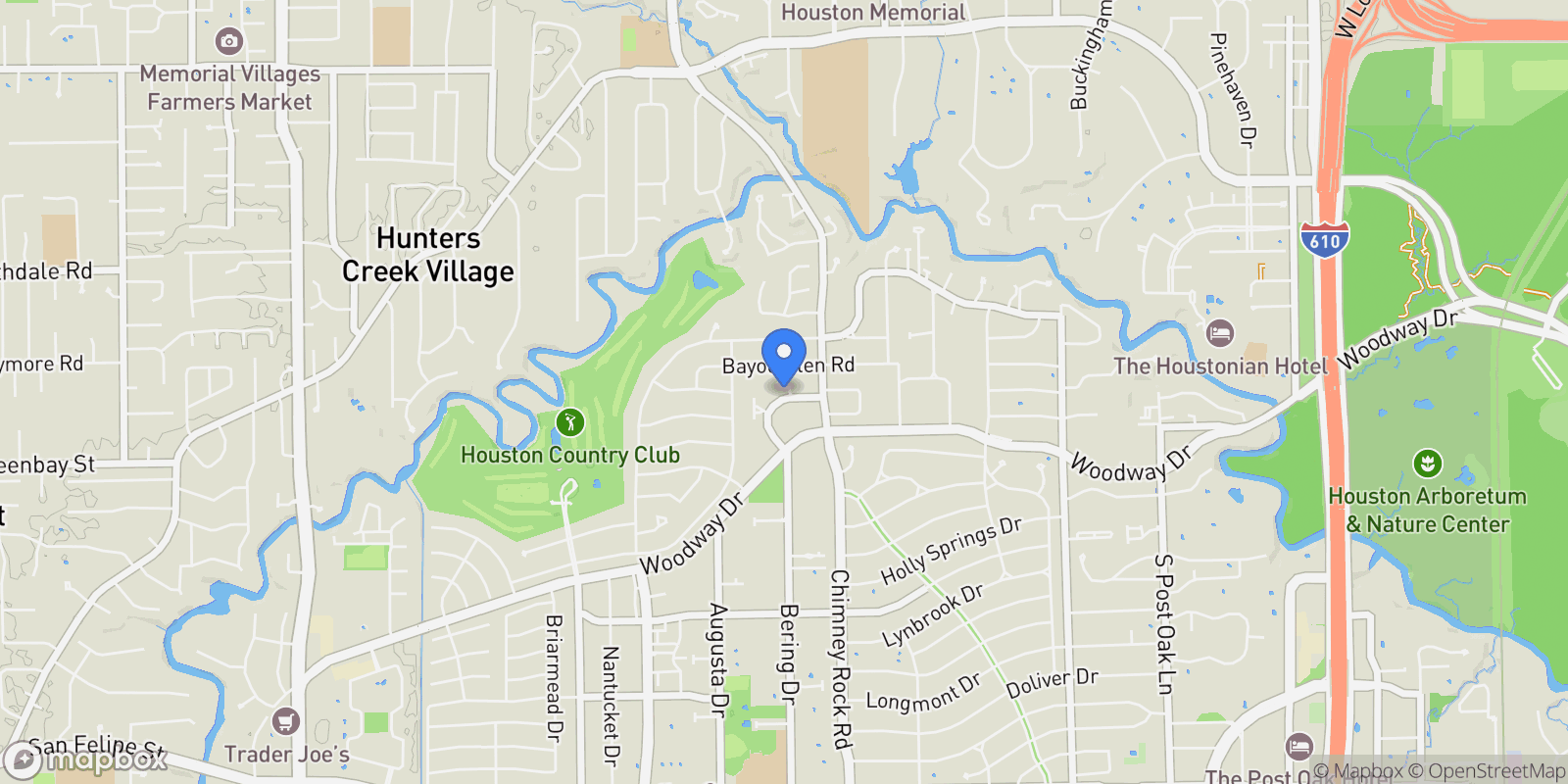 Map showing 418 Prestwick Court, Houston, Texas, United States.