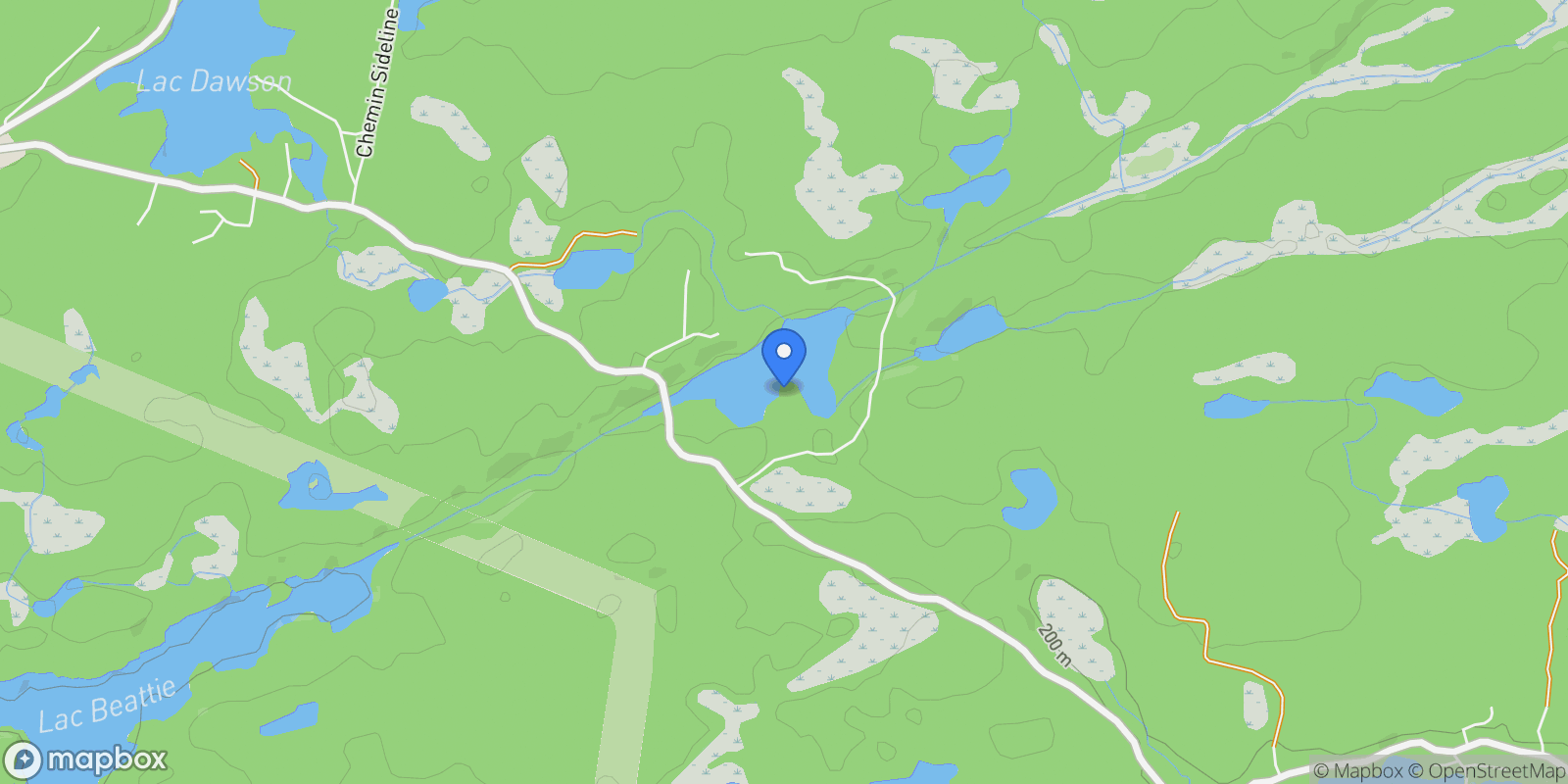 Map showing 6 Ch. Williams, Gore, QC J0V1K0, Gore, Quebec, Canada.