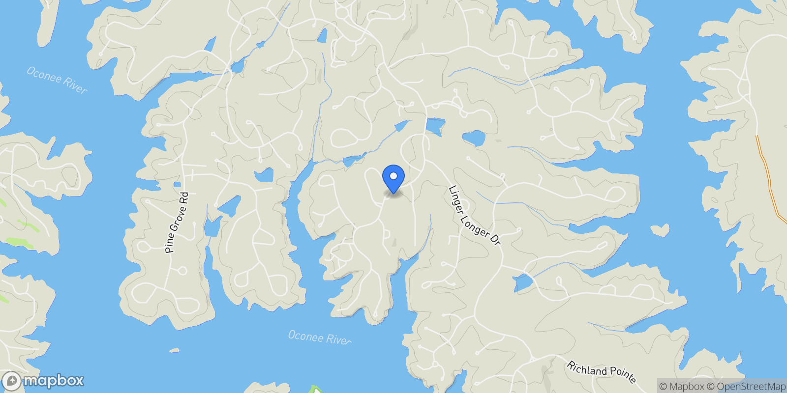 Map showing Greensboro, Georgia, United States.