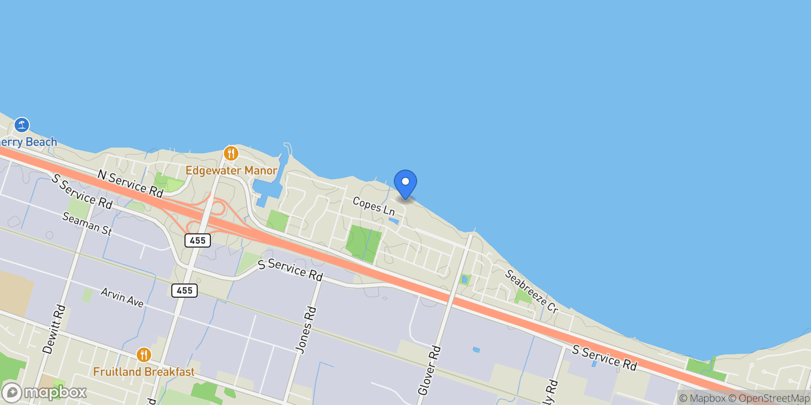 Map showing 56 Aquamarine Dr, Hamilton, ON L8E 0E8, Canada, Hamilton, Ontario, Canada.