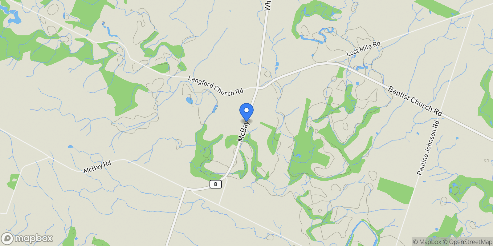 Map showing 407 McBay Rd, Brantford, ON N3T 5L4, Canada, Brant, Ontario, Canada.