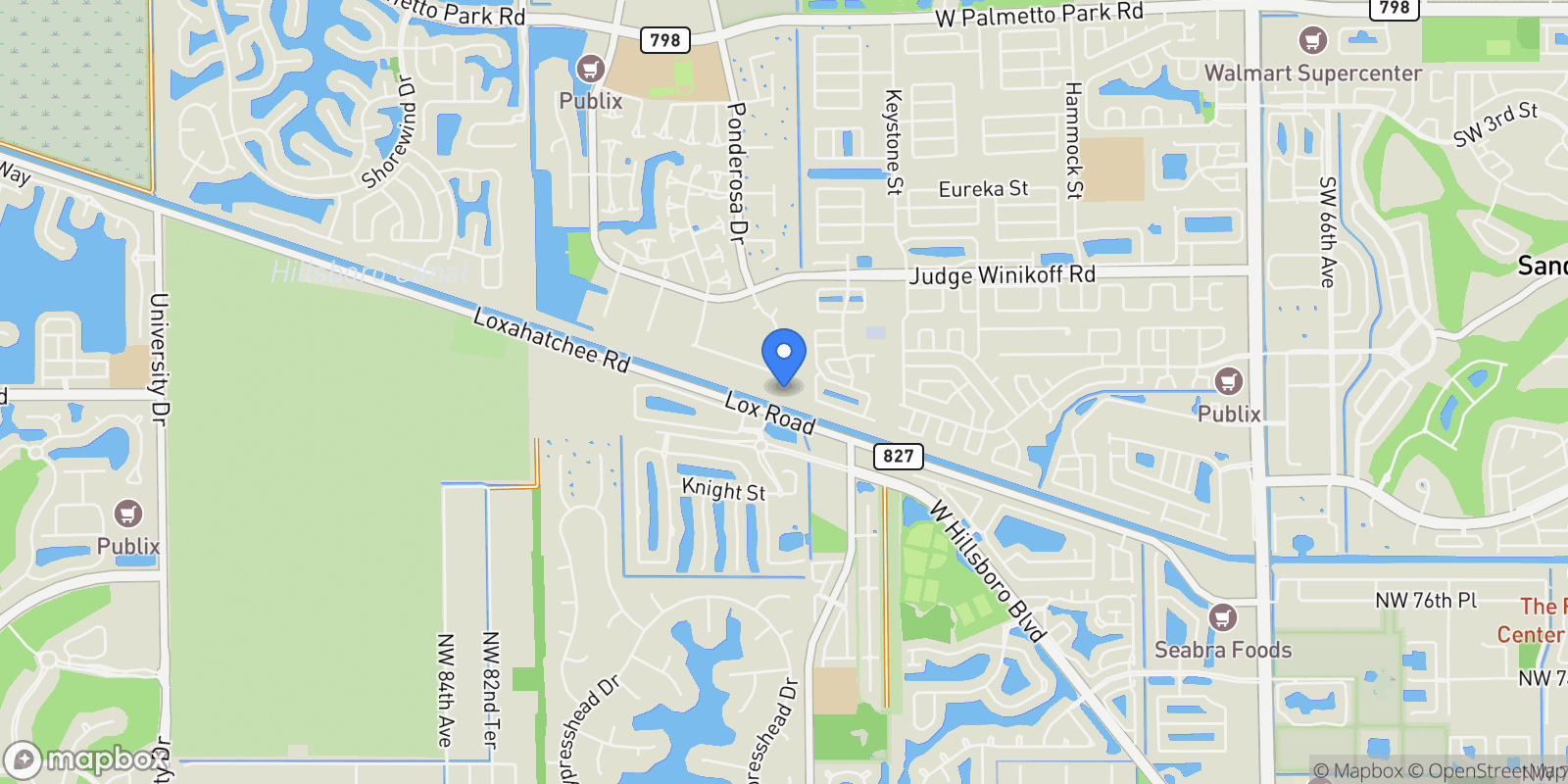 Map showing 11326 Sundance Ln, Boca Raton, Florida, United States.