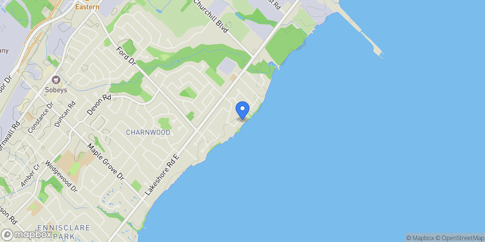 Map showing 2372 Carrington Pl, Oakville, ON L6J 5P4, Canada, Oakville, Ontario, Canada.