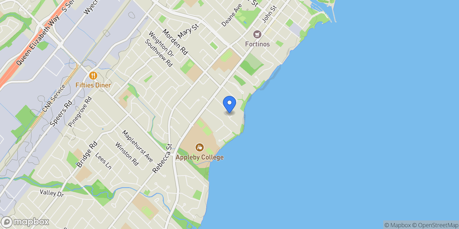 Map showing 21 Lambert Cmn, Oakville, ON L6K 2P1, Canada, Oakville, Ontario, Canada.