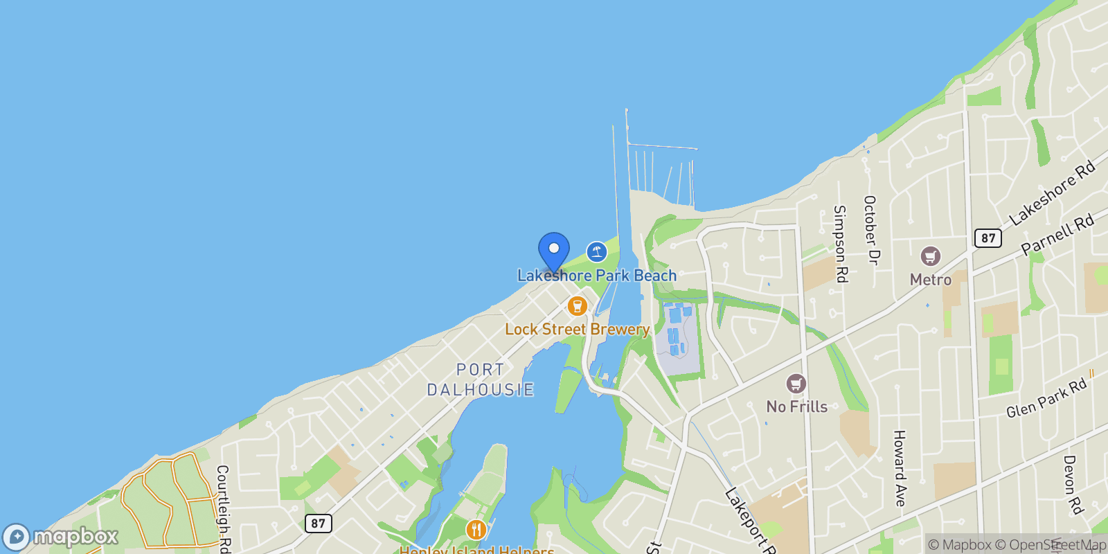 Map showing 10 Dalhousie Ave #201, St. Catharines, ON L2N 4W4, Canada, St. Catharines, Ontario, Canada.