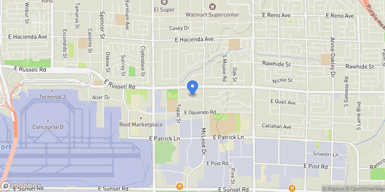Map showing 2818 E Quail Avenue, Las Vegas, Nevada, United States.
