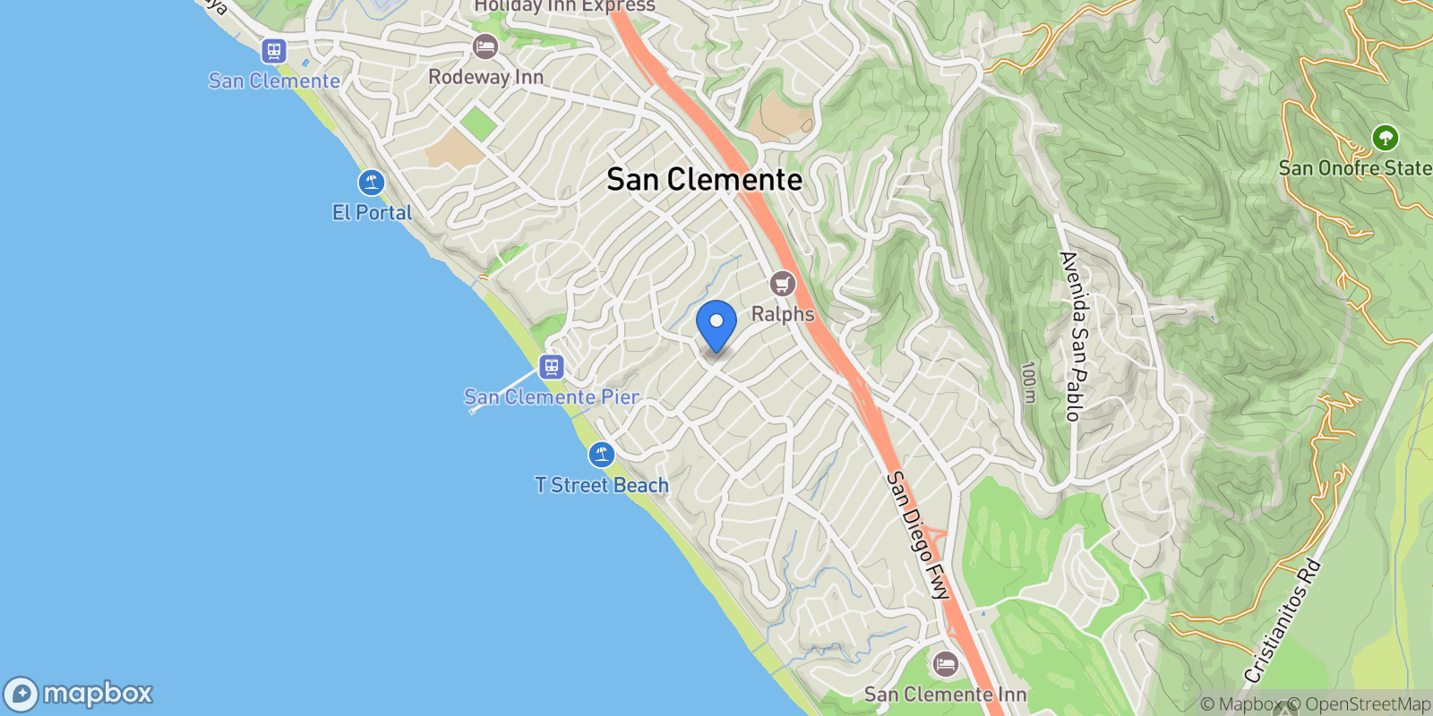Map showing 144 Esplanade , San Clemente, CA 92672, San Clemente, California, United States.