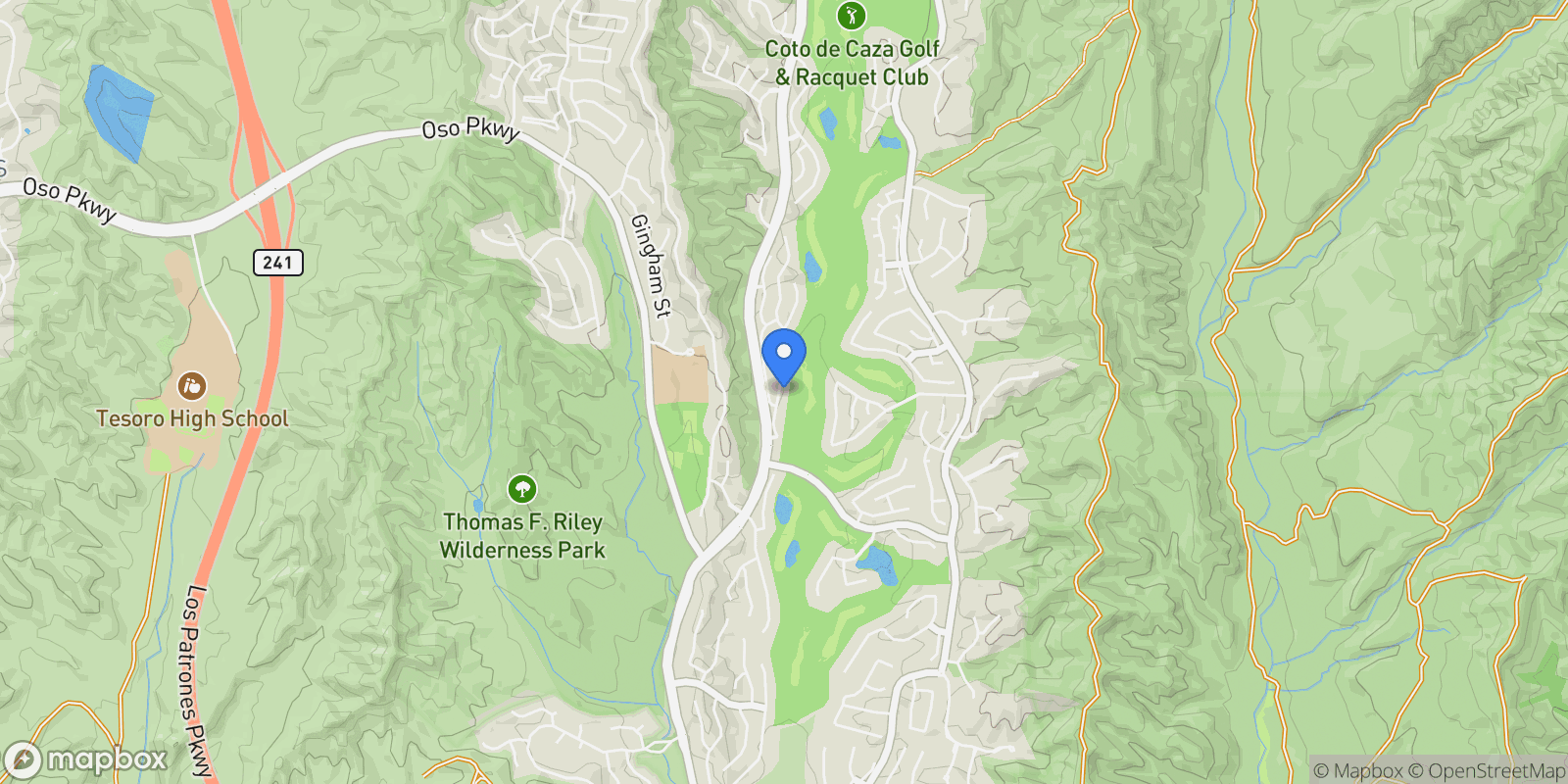 Map showing 58 Downfield Way , Coto de Caza, CA 92679, Trabuco Canyon, California, United States.
