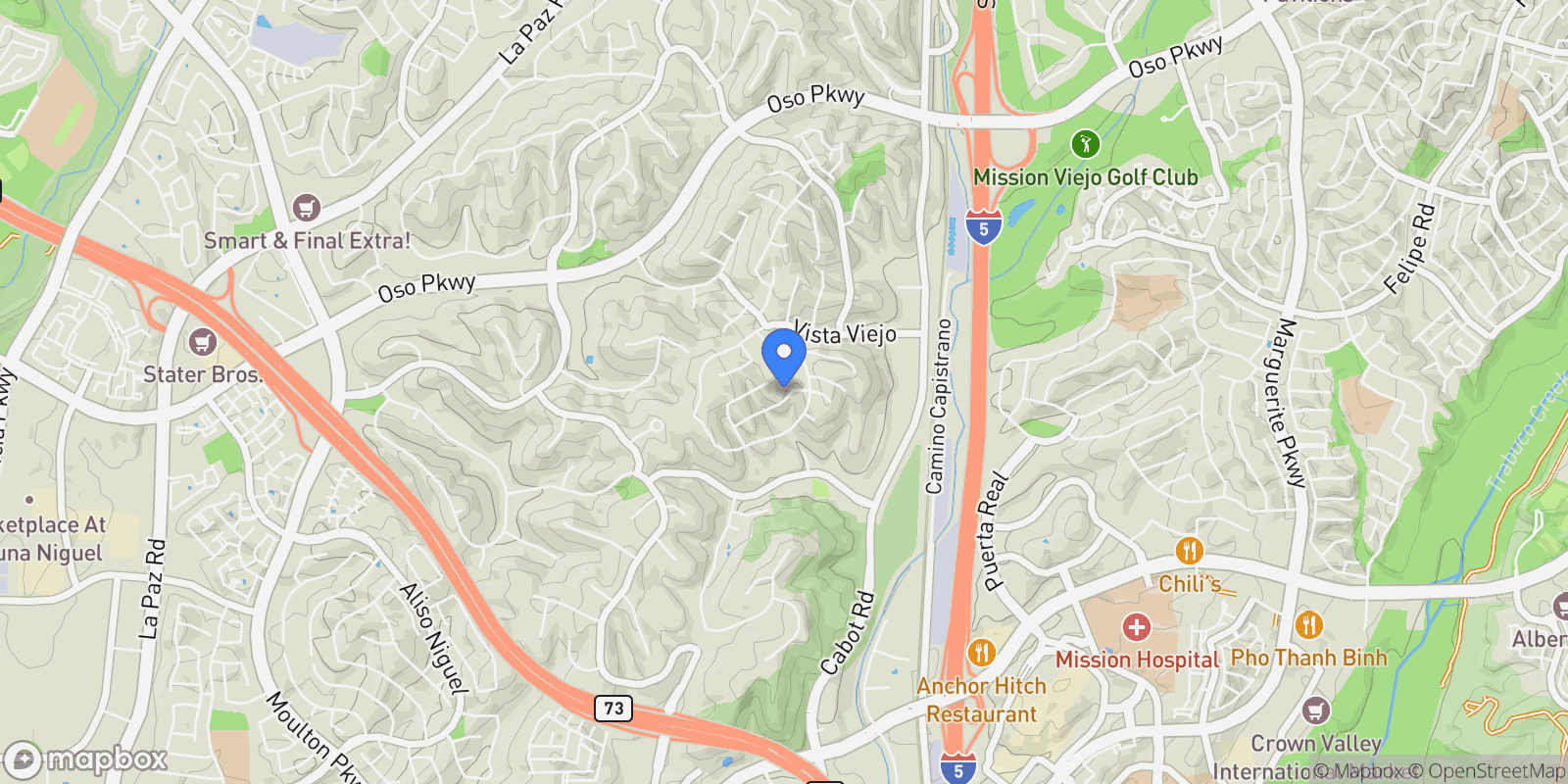 Map showing 27041 Ironwood Drive , Laguna Hills, CA 92653, Laguna Hills, California, United States.