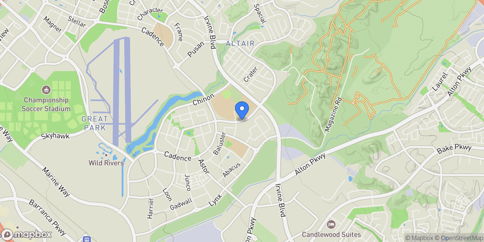 Map showing 312 Merit , Irvine, CA 92618, Irvine, California, United States.