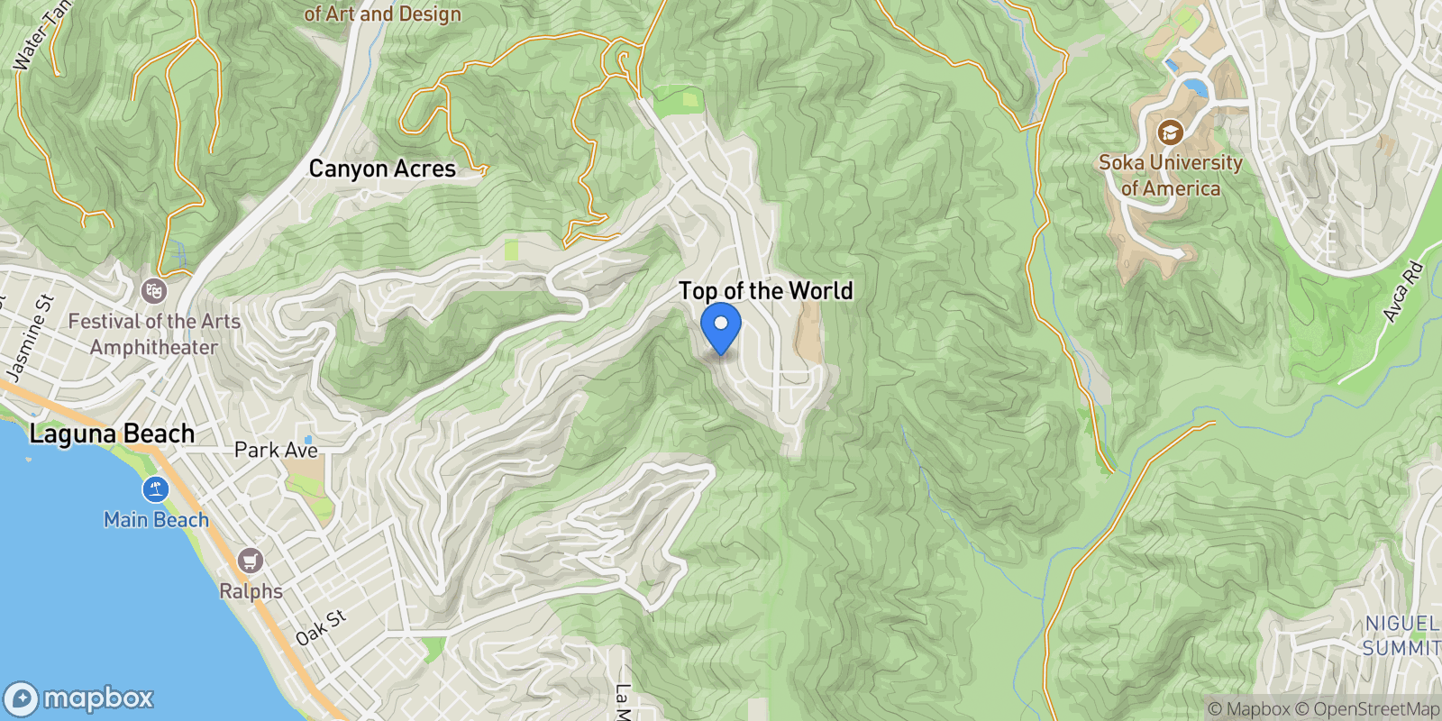 Map showing 2855 Zell Drive , Laguna Beach, CA 92651, Laguna Beach, California, United States.